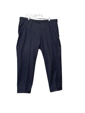 Ermenegildo Zegna 40x29 Wool Cashmere Slacks Zip Fly Rolled Cuff Blue